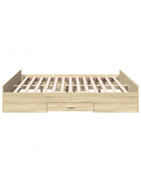 Giroletto Cassetti Rovere Sonoma 180x200 cm Legno Multistrato