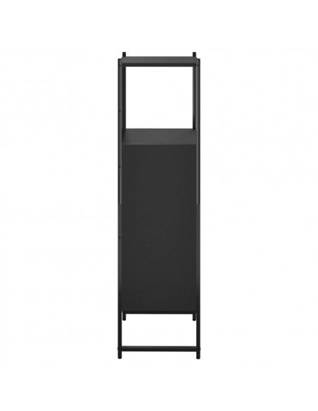 Mobile da Bagno Nero 33x33x120,5 cm in Legno Multistrato