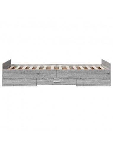 Giroletto Cassetti Grigio Sonoma 100x200 cm Legno Multistrato