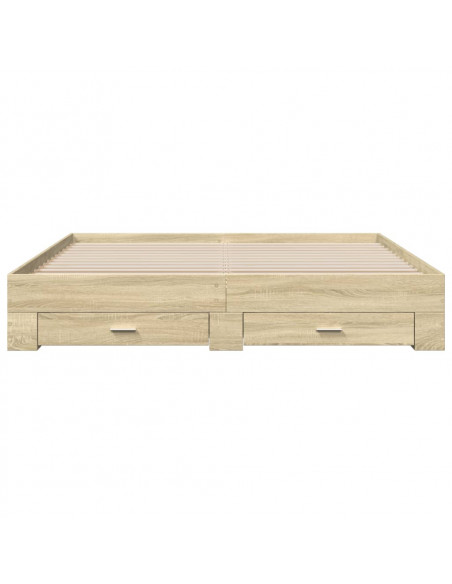 Giroletto Cassetti Rovere Sonoma 180x200 cm Legno Multistrato