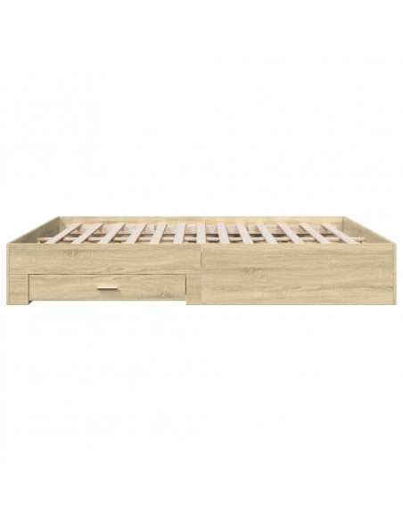 Giroletto Cassetti Rovere Sonoma 180x200 cm Legno Multistrato