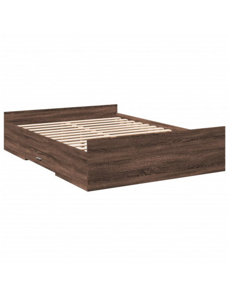 Giroletto Cassetti Rovere Marrone 120x190 cm Legno Multistrato