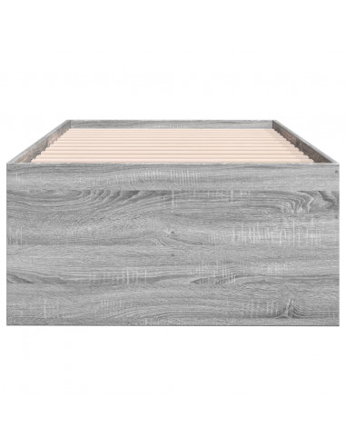 Divano Letto con Cassetti Grigio Sonoma 90x190 cm Multistrato