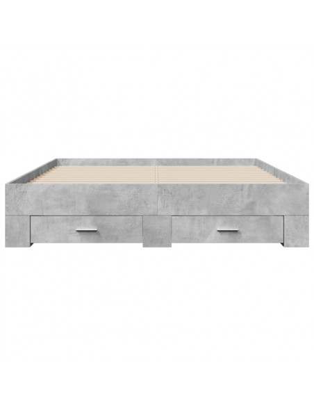 Giroletto Cassetti Grigio Cemento 150x200 cm Legno Multistrato