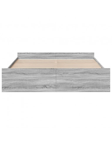 Giroletto Cassetti Grigio Sonoma 200x200 cm Legno Multistrato