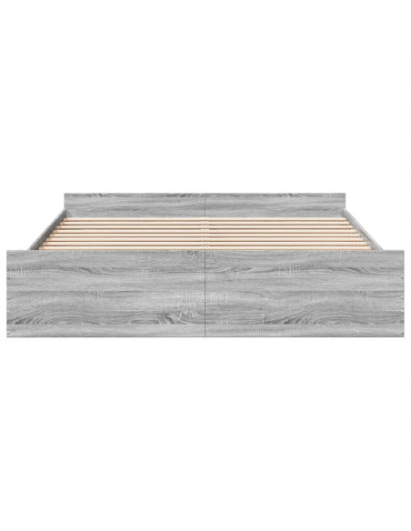 Giroletto Cassetti Grigio Sonoma 200x200 cm Legno Multistrato