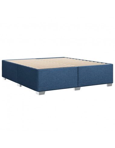 Giroletto a Molle con Materasso Blu 180x200 cm in Tessuto