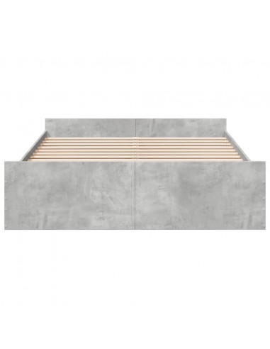 Giroletto Cassetti Grigio Cemento 160x200 cm Legno Multistrato