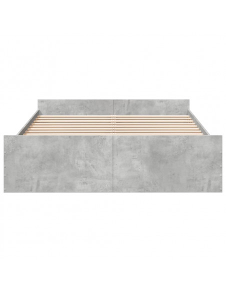 Giroletto Cassetti Grigio Cemento 160x200 cm Legno Multistrato