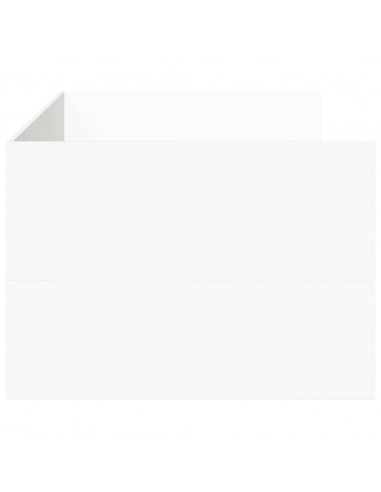 Divano Letto con Cassetti Bianco 100x200cm in Legno Multistrato