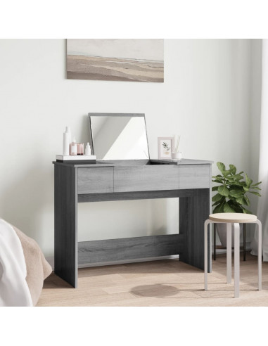 Toeletta con Specchio Grigio Sonoma 100x45x76 cm