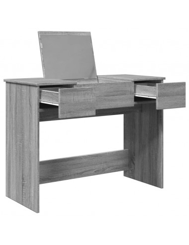 Toeletta con Specchio Grigio Sonoma 100x45x76 cm