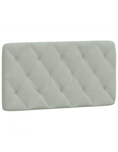 Giroletto con Testiera Grigio Chiaro 100x200 cm in Velluto