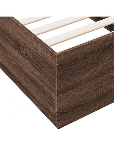 Giroletto Luci LED Rovere Marrone 75x190cm in Legno Multistrato