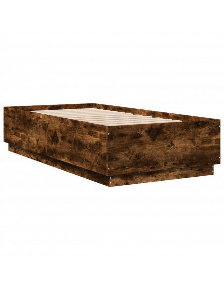 Giroletto Luci LED Rovere Fumo 75x190 cm in Legno Multistrato
