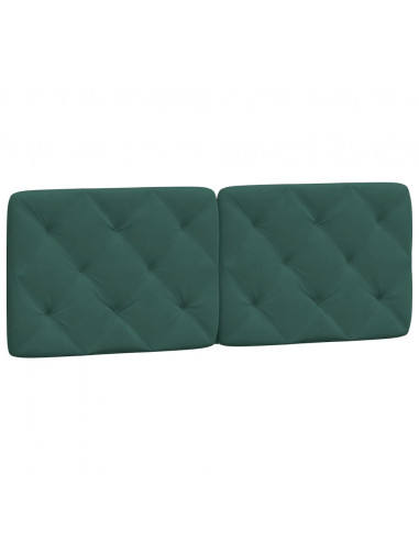 Letto con Materasso Verde Scuro 120x200 cm in Velluto