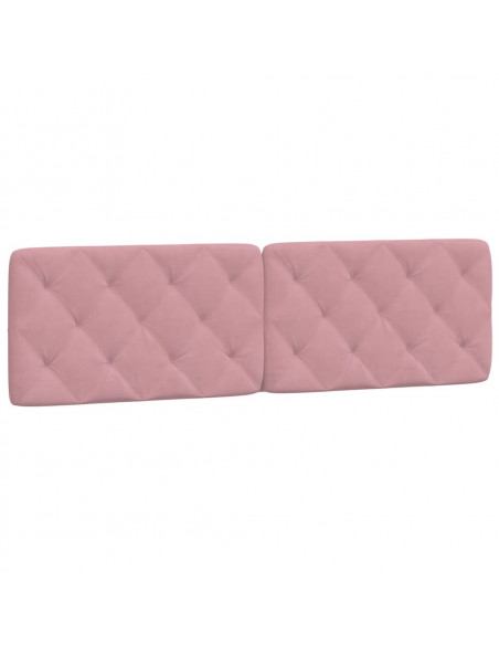 Letto con Materasso Rosa 180x200 cm in Velluto