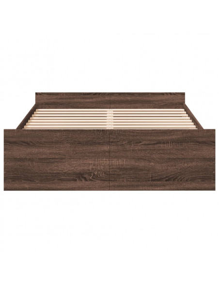 Giroletto Cassetti Rovere Marrone 120x200 cm Legno Multistrato