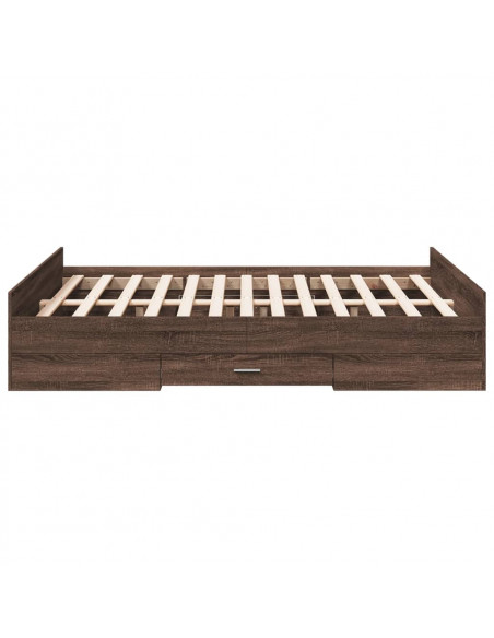 Giroletto Cassetti Rovere Marrone 120x200 cm Legno Multistrato