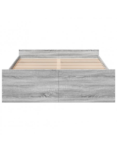 Giroletto Cassetti Grigio Sonoma 135x190 cm Legno Multistrato
