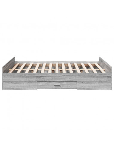 Giroletto Cassetti Grigio Sonoma 135x190 cm Legno Multistrato