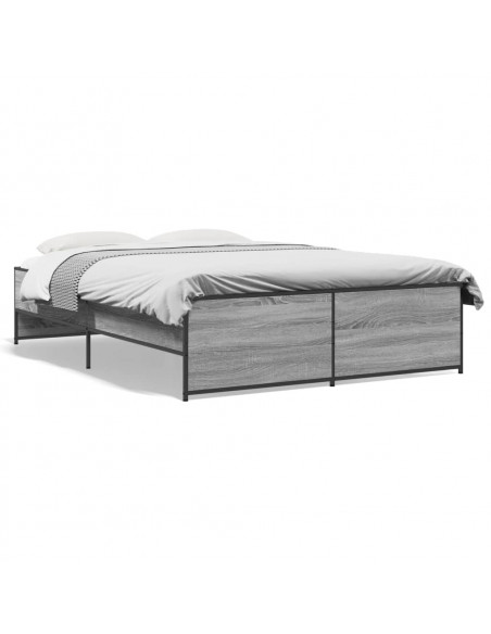 Giroletto Grigio Sonoma 140x190 cm in Legno Multistrato Metallo
