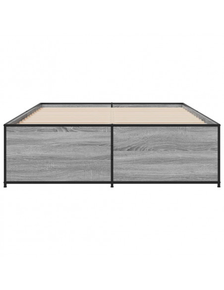 Giroletto Grigio Sonoma 140x190 cm in Legno Multistrato Metallo