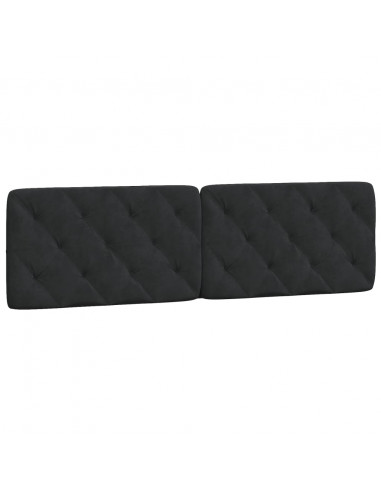 Giroletto con Luci LED Nero 180x200 cm in Velluto