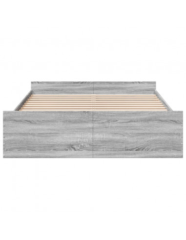 Giroletto Cassetti Grigio Sonoma 140x200 cm Legno Multistrato