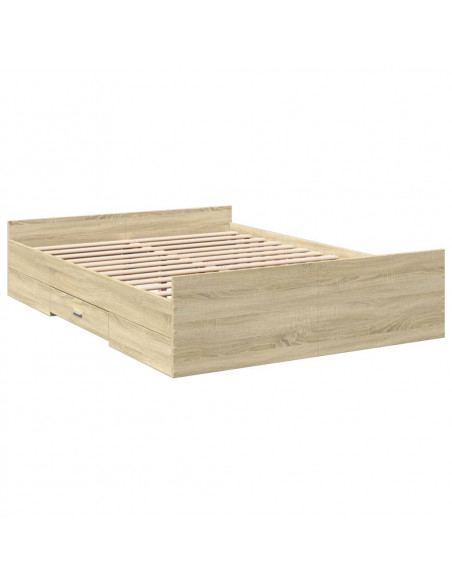 Giroletto Cassetti Rovere Sonoma 135x190 cm Legno Multistrato