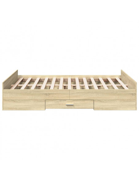 Giroletto Cassetti Rovere Sonoma 135x190 cm Legno Multistrato