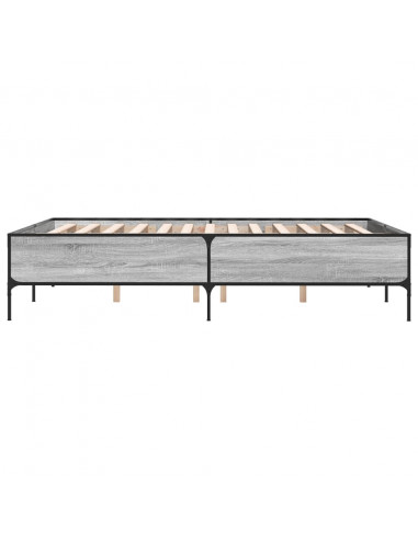 Giroletto Grigio Sonoma 135x190 cm in Legno Multistrato Metallo