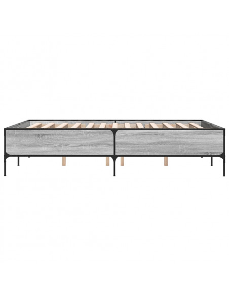 Giroletto Grigio Sonoma 135x190 cm in Legno Multistrato Metallo