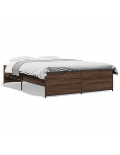 Giroletto Rovere Marrone 135x190cm in Legno Multistrato Metallo 2