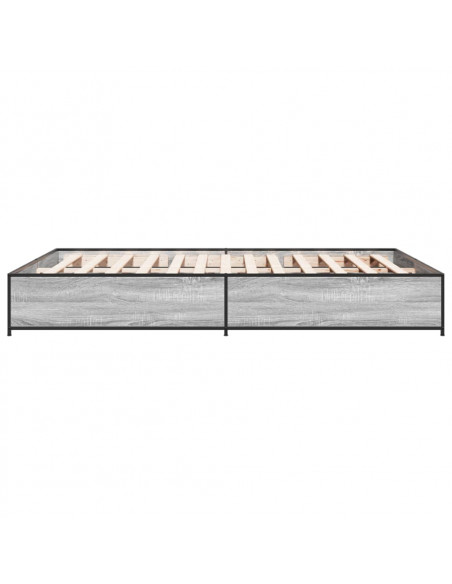 Giroletto Grigio Sonoma 135x190 cm in Legno Multistrato Metallo