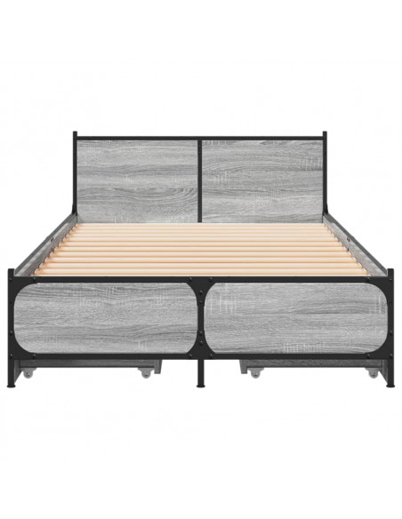 Giroletto Cassetti Grigio Sonoma 100x200 cm Legno Multistrato