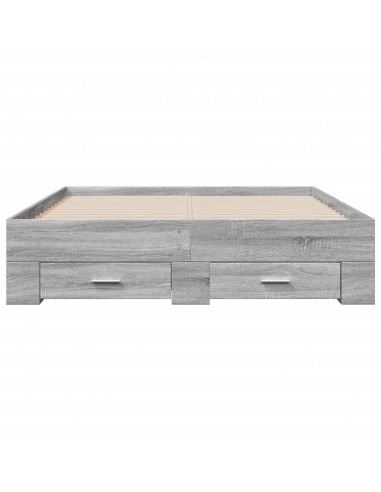 Giroletto Cassetti Grigio Sonoma 120x200 cm Legno Multistrato