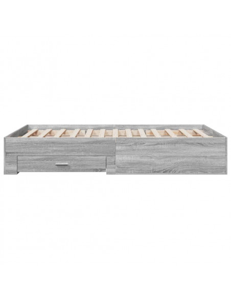 Giroletto Cassetti Grigio Sonoma 120x200 cm Legno Multistrato