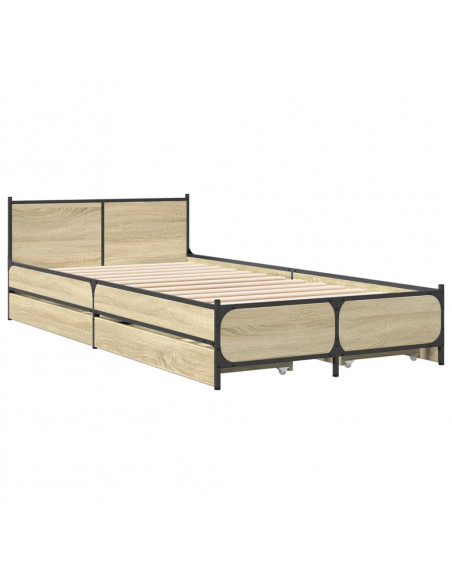 Giroletto Cassetti Rovere Sonoma 75x190 cm Legno Multistrato