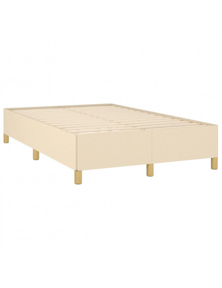 Giroletto a Molle con Materasso Crema 120x190 cm in Tessuto