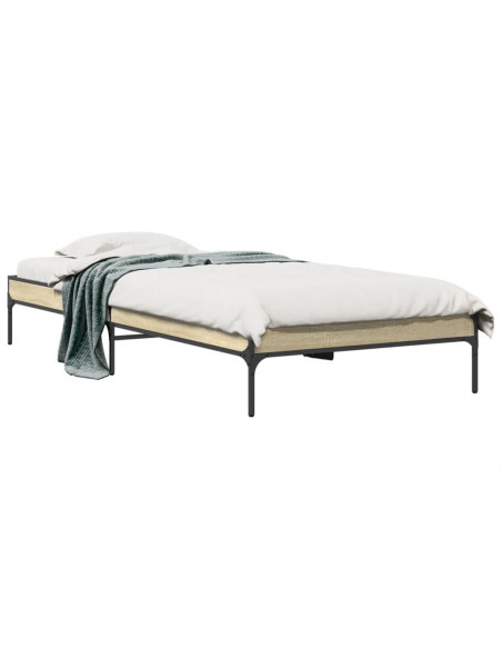 Giroletto Rovere Sonoma 75x190cm in Legno Multistrato e Metallo