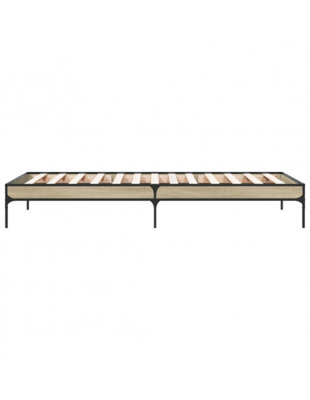 Giroletto Rovere Sonoma 75x190cm in Legno Multistrato e Metallo
