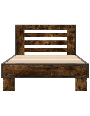 Giroletto Rovere Fumo 90x200 cm in Legno Multistrato e Metallo