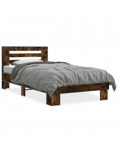 Giroletto Rovere Fumo 100x200 cm in Legno Multistrato e Metallo 2