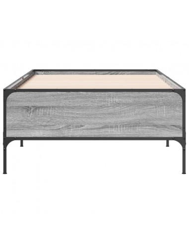 Giroletto Grigio Sonoma 75x190cm in Legno Multistrato e Metallo