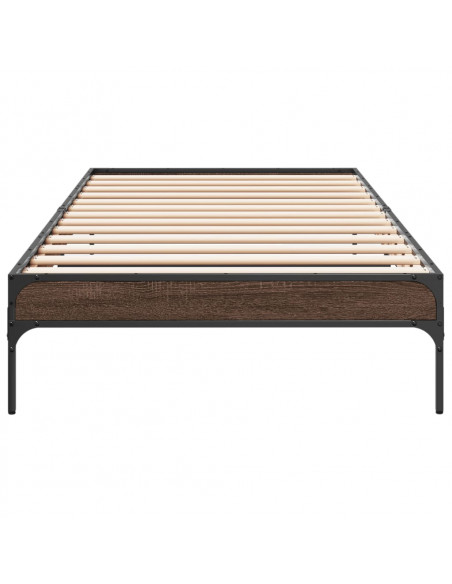 Giroletto Rovere Marrone 90x190 cm Legno Multistrato e Metallo