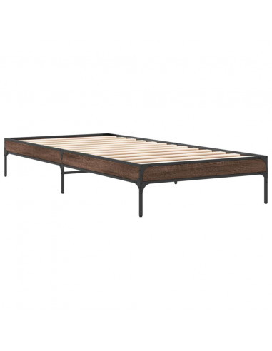 Giroletto Rovere Marrone 75x190 cm Legno Multistrato e Metallo