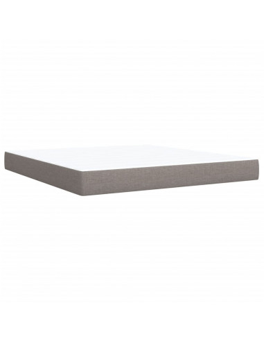 Giroletto a Molle con Materasso Tortora 180x200 cm in Tessuto