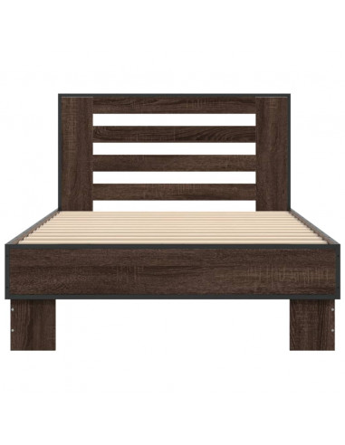 Giroletto Rovere Marrone 90x200 cm Legno Multistrato e Metallo