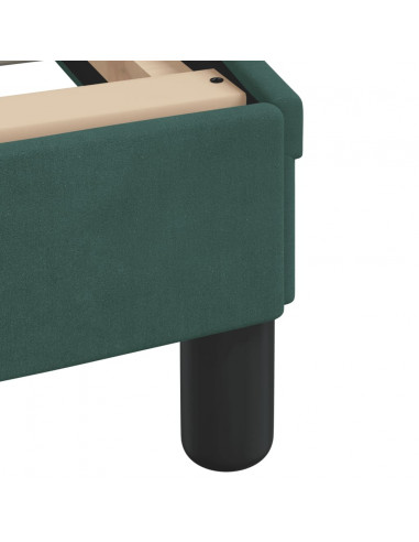 Giroletto con Luci LED Verde Scuro 100x200 cm in Velluto